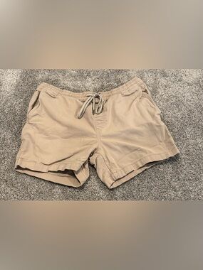 Goodthreads Men's Beige Elastic Drawstring Athletic Shorts